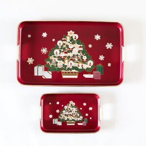 Vintage Lacquerware Christmas Tray Set – Woolworths Toronto, Made in Japan